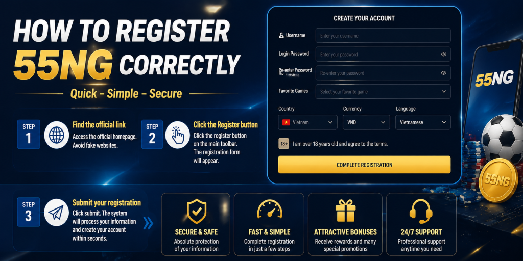 How to register 55NG correctly