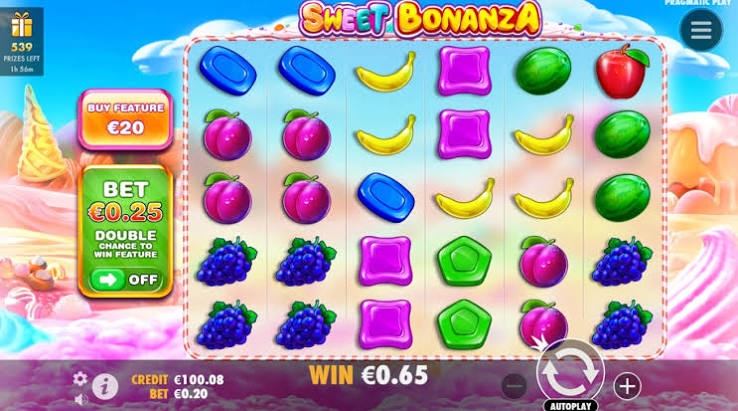 Sweet Bonanza slot game colorful candy reels